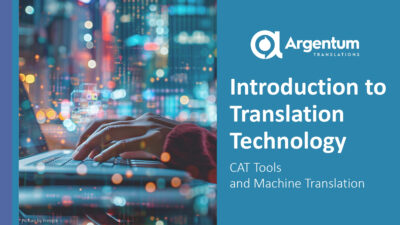 Translation Technology: CAT Tools and Machine Translation